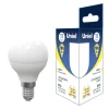 LED-G45-11W/3000K/E14/FR PLS03WH Лампа светодиодная, форма "шар", матовая, теплый белый свет 3000K Uniel ACTION LED-G45-11W/3000K/E14/FR PLS03WH