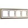 W0041327 Рамка на 4 поста (бронза/белый) W0041327 (a051217)