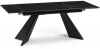 532399 Керамический стол Woodville Ливи 140х80х78 черный мрамор / черный 532399