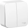 BLNVA105021 Выключатель накладной двухклавишный (белый) Systeme Electric Blanca BLNVA105021
