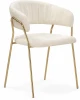 15756 Стул на металлокаркасе Kamelia 1 (Kamelia 1 white fabric / gold) Woodville арт.15756