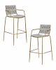 SET-2 1637_Gold-LMN MILLER GOLD Набор 2 шт Стул барный DOBRIN MILLER GOLD (cветло-серый велюр (135-37))
