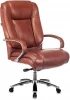 T-9925SL/CHOKOLATE Кресло руководителя Бюрократ T-9925SL светло-коричневый Leather Eichel кожа крестовина металл хром