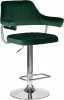 5019-LM CHARLY, цвет сиденья зеленый велюр (MJ9-88), цвет основания хромированная сталь Стул барный DOBRIN CHARLY (зеленый велюр (MJ9-88))
