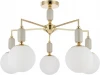 6580/5C Потолочная люстра на штанге Lumion Vivien 6580/5C французское золото, серый/белый металл, керамика/стекло E14 5*40W 220V