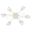 S9107-6 Люстра потолочная Day&Night, 6 плафонов, бежевый с золотом и белым