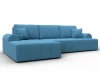 134743L Диван угловой Лига-080 угол левый (ДСП/Пластик/Рогожка/Голубой) Лига Диванов 134743L