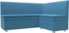 124134 Диван кухонный угловой Уют правый угол (Голубой/Рогожка) Лига Диванов арт.124134