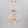 10096/5 золото Подвесная люстра Eurosvet Collana 10096/5 золото/прозрачный хрусталь Strotskis