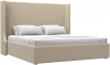 120735 Кровать интерьерная Ларго 180 (Бежевый/Экокожа) Лига Диванов арт.120735