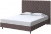 2026866 PROxSON Кровать Paris Boxspring Standart (Ткань: Рогожка Тетра Брауни) 160x200