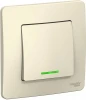 BLNVS010612 Выключатель встраиваемый одноклавишный с подсветкой (молочный) Systeme Electric Blanca BLNVS010612