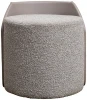 BRUNO-Orso SER+Enzo902 Пуф Bruno букле/иск.кожа серый Orso SER+Enzo902 50*50*51см Garda Decor
