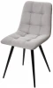 461MC04606 Стул CHILLI-Q светло-серый #H09, велюр / черный каркас, 4 шт/ 1 к
