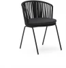 157209 Saconca Садовый стул из шнура и стали с черной окраской La Forma (ex Julia Grup) арт.157209