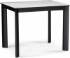 588064 Кухонный стол Woodville Кина 90(130)х65х76 alpine white / черный (МДФ) арт.588064