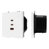 061839(1) Розетка тип А+С+С софт-тач белый кварц ARL NOBE USB SCT-MUACC-SFPL-FC-WH (65W, QC3) (Arlight,) 061839(1)