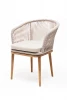 MAR-CH-T001 beige Стул плетеный из роупа, основание дуб, роуп бежевый, ткань бежевая 4SIS Марсель MAR-CH-T001 beige