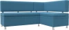 123236 Диван кухонный угловой Стайл правый угол (Голубой/Рогожка) Лига Диванов арт.123236