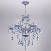 3015/5 хром Подвесная люстра Eurosvet 3015 3015/5 хром / лазурный хрусталь