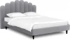 577056 Кровать Queen II Sharlotta L 1600 ОГОГО (арт.577056), (Ткань/Серый)