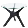 009471 Стол журнальный Рилле 446 черный/стекло прозрачное Mebelik 009471