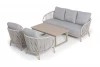 DF25102-SET2 "Прато" лаунж-зона 5-местная плетеная из роупа, цвет светло-серый 4SIS УТ-00013499