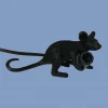 168481-22 Настольная лампа Mouse Lying Черная ImperiumLoft 168481-22 (191633-22)