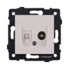 REA-021CM Розетка двойная TV (мама) + RJ45 кашемир матовый Kollinger REA-021CM для Aspekt, Eleganz, Reflex