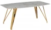 F-1690.2casa Стол обеденный IST-CASA Соар-2 F-1690,160х90х76 см, серо-золотая керамика/золото