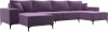 122419 Диван П-образный Льюес (Сиреневый/Микровельвет) Лига Диванов арт.122419