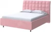 2018389 PROxSON Кровать Volumo без основания (Ткань: Велюр Casa Жемчужно-розовый) 180x200