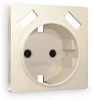 AP3290 Лицевая панель Ambrella Volt ALFA (Бежевый матовый) для электрической розетки с/з со шторками 2USB A+A QUANT AP3290