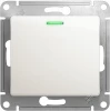 GSL000663 Выключатель встраиваемый одноклавишный с подсветкой (перламутровый) Systeme Electric Glossa GSL000663