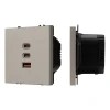 061835 Механизм розетки с быстрой USB зарядкой ARL NOBE SCT-NOBE-MUACC-SFPL-FC-CA (65W, QC3) (Arlight,) 061835