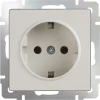 WL03-SKG-01-IP20-ivory Розетка встраиваемая с заземлением Werkel, слоновая кость