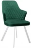 00-00076158 Стул DikLine 345 K13 изумруд, ножки белые арт.00-00076158