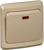 BC10-005K Выключатель встраиваемый одноклавишный с подсветкой (кремовый) Systeme Electric Этюд BC10-005K