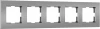 W0052965 Рамка на 5 постов (серебро софт) Werkel W0052965 (a067789)