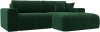 121376 Диван угловой Лига-036 НПБ Классик правый угол (Зеленый/Велюр) Лига Диванов арт.121376