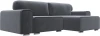 121928 Диван угловой Лига-029 правый угол (Серый/Велюр) Лига Диванов арт.121928
