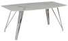 F-1690casa.3 Стол обеденный IST-CASA Соар-2 F-1690,160х90х76 см, бело-серая керамика/хром серебро