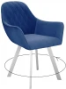 00-00062357 Стул 240 поворотный, Z20 синий, ножки белые Dikline 00-00062357
