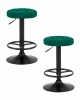 LM-5008-N_B-M_V-MJ9-88 Набор 2 шт табурет барный DOBRIN BRUNO BLACK (зеленый велюр (MJ9-88))
