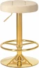 5008_GoldBase-LM BRUNO GOLD, цвет сиденья бежевый велюр (MJ9-10), цвет основания золото Табурет барный Dobrin BRUNO GOLD (бежевый велюр (MJ9-10))