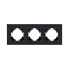 RA3BK Рамка 3-постовая черный Kollinger Reflex AL RA3BK
