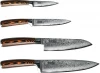 4996233 Набор из 4х ножей + универсальная подставка Omoikiri Damascus Suminagashi-SET 4996233