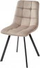 629M04894 Стул CHILLI SQUARE BLUVEL-40 бежевый, велюр / черный каркас М-City