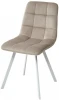 629M04903 Стул CHILLI SQUARE G108-10 светлый кварц, велюр/ белый каркас M-City 629M04903
