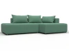 134813 Диван угловой Лига-103 НПБ угол правый (ДСП,Брус,Фанера,Рогожка/Зеленый) Лига Диванов 134813